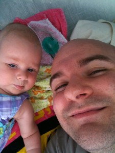 iPhone Self-portrait: Elanor and Me on the Beach