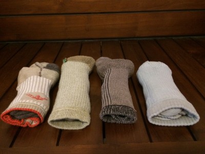Socks folded up